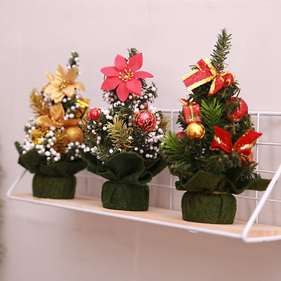 Mini Tabletop Christmas Tree Ornaments For Holiday And New Year Décor