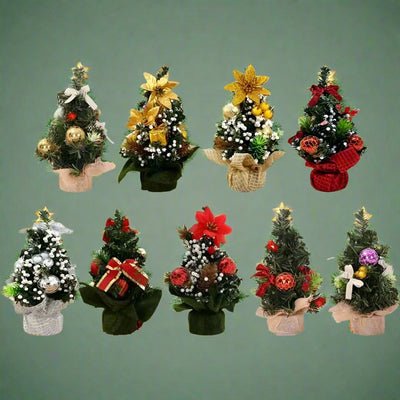 Mini Tabletop Christmas Tree Ornaments For Holiday And New Year Décor