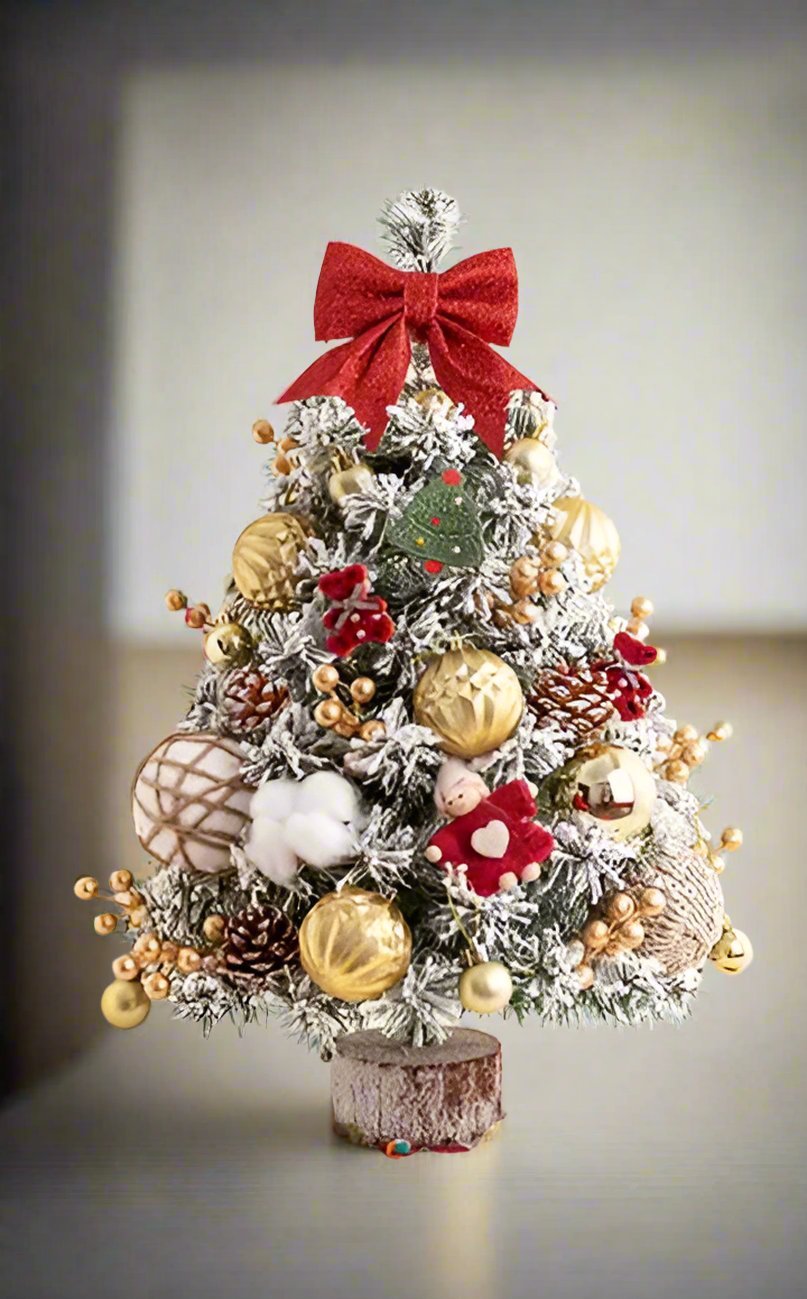 Mini Tabletop Christmas Tree With LED Lights 45CM Festive Decor