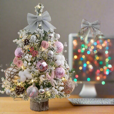 Mini Tabletop Christmas Tree With LED Lights 45CM Festive Decor