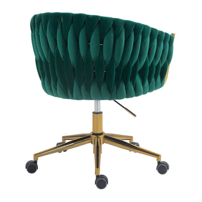 Modern Hand-Woven Dressing Chair With Adjustable 360 Degree Rotation