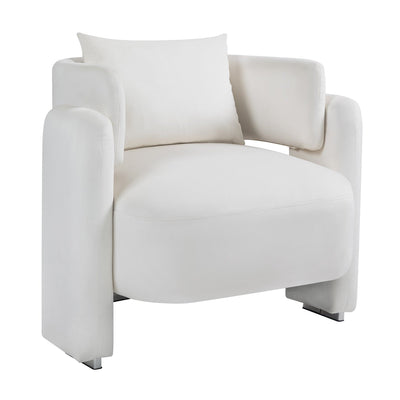 Modern Velvet Lounge Chair With Pillows For Living Room Bedroom