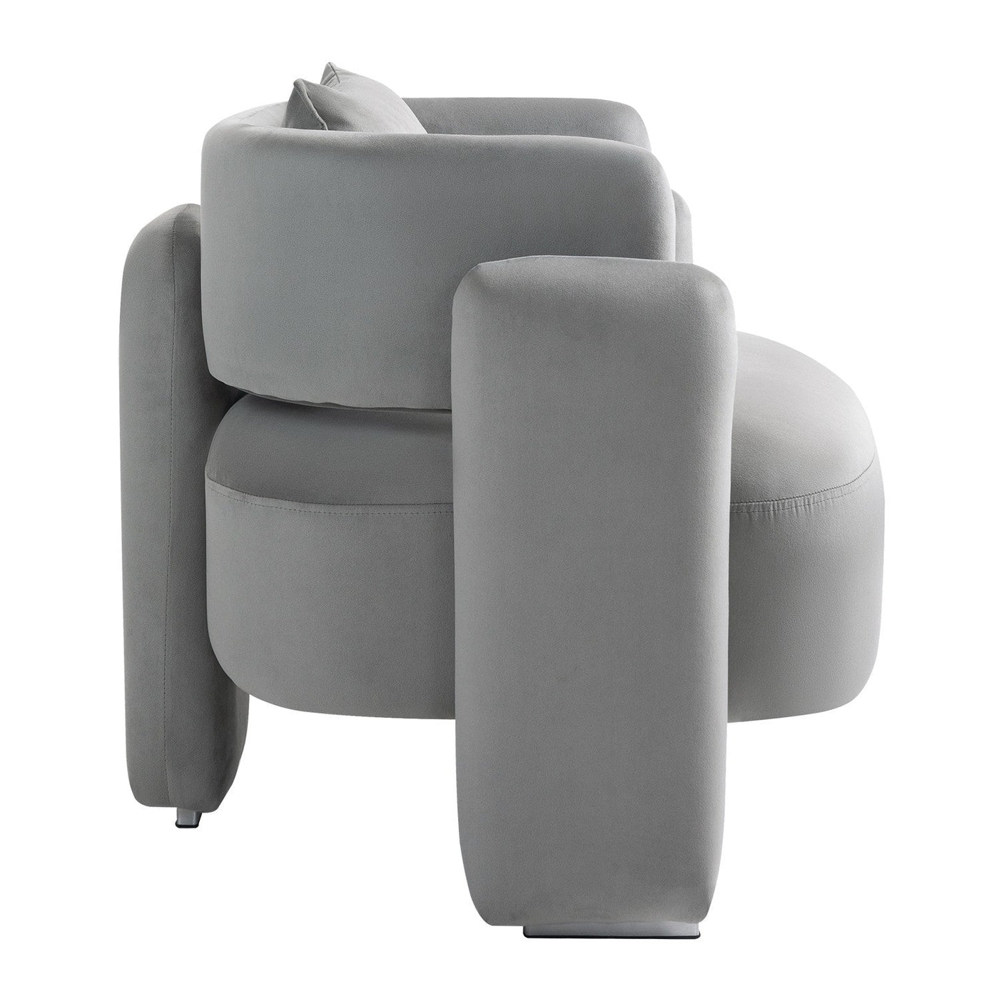 Modern Velvet Lounge Chair With Pillows For Living Room Bedroom