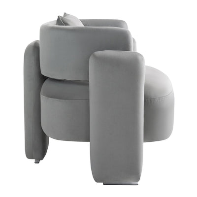 Modern Velvet Lounge Chair With Pillows For Living Room Bedroom