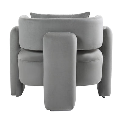Modern Velvet Lounge Chair With Pillows For Living Room Bedroom
