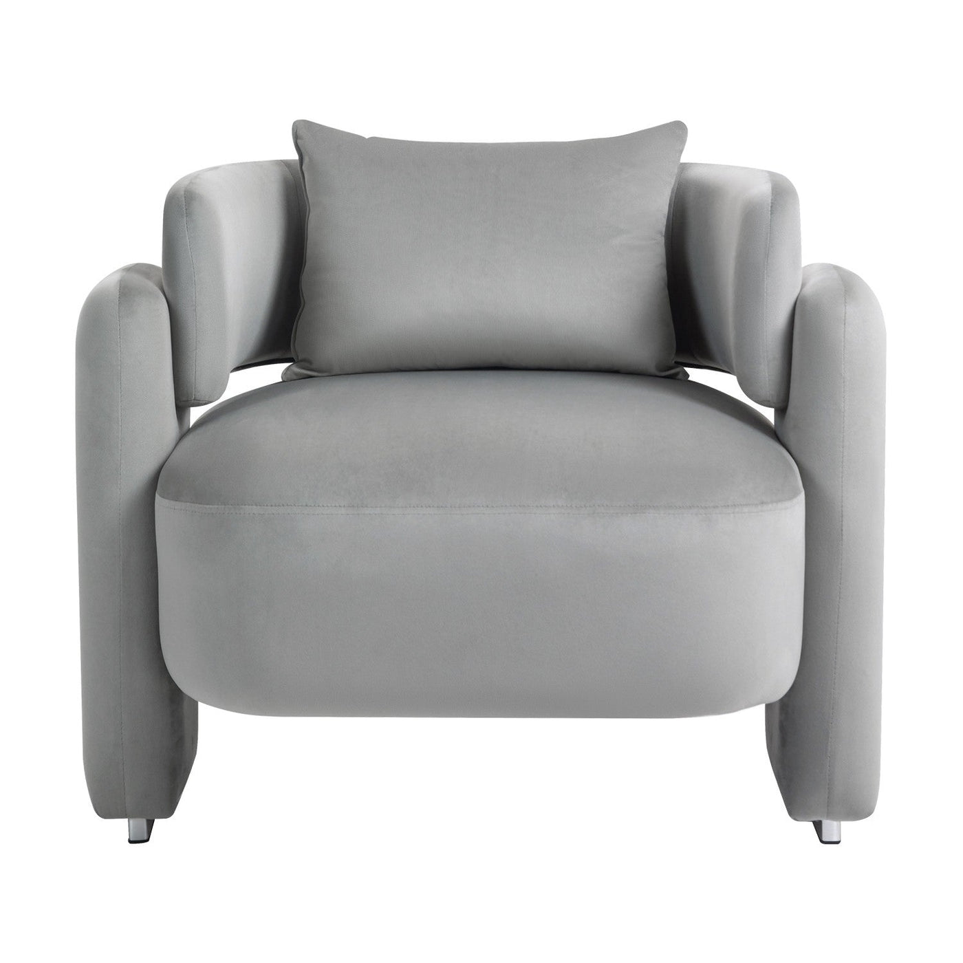 Modern Velvet Lounge Chair With Pillows For Living Room Bedroom