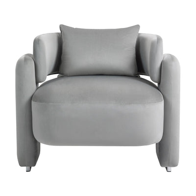 Modern Velvet Lounge Chair With Pillows For Living Room Bedroom