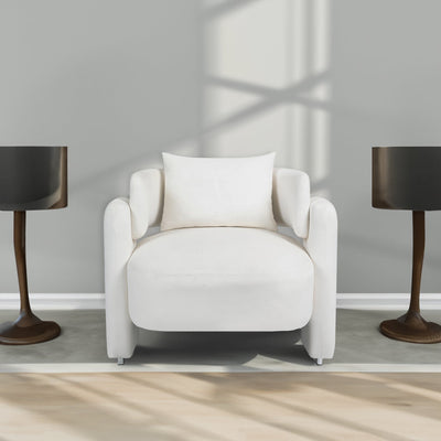 Modern Velvet Lounge Chair With Pillows For Living Room Bedroom