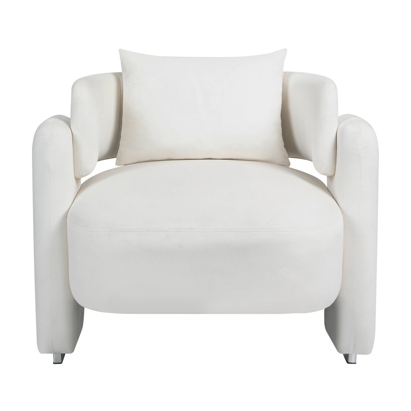 Modern Velvet Lounge Chair With Pillows For Living Room Bedroom