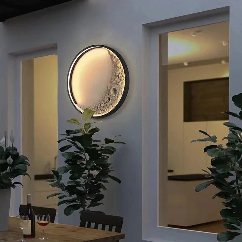 LED Crescent Moon Wall Light Minimalist Decorative Bedroom Balcony Sconce