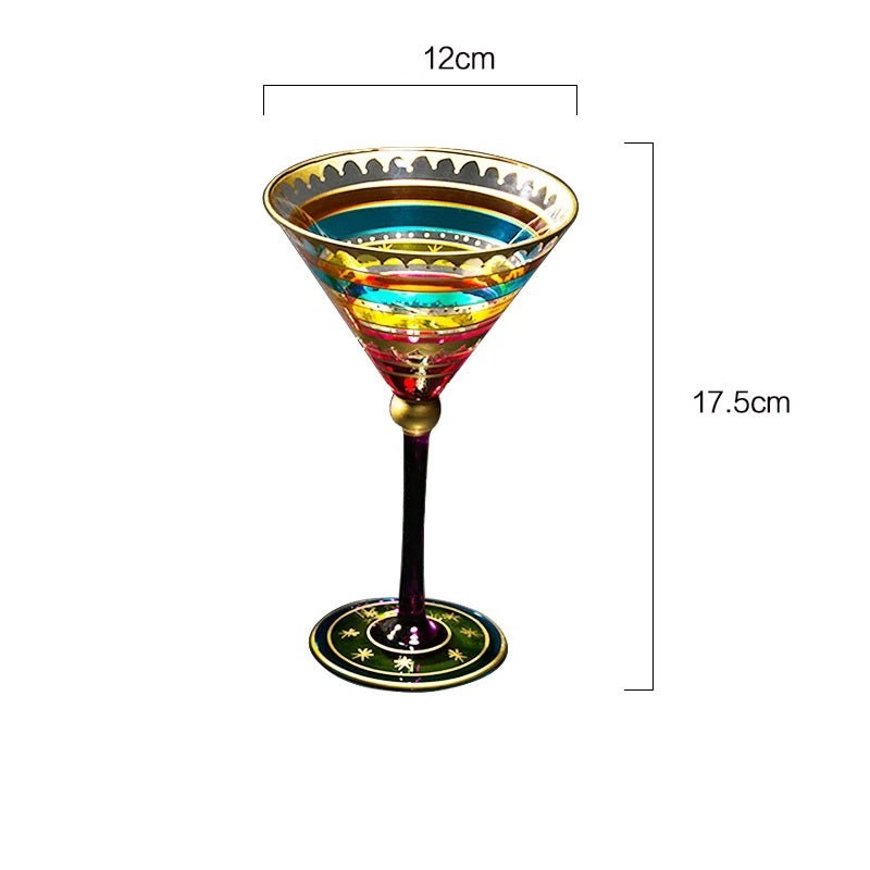 Moroccan Nights Nordic Stained Glass Goblets For Wine And Cocktails