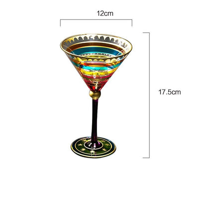 Moroccan Nights Nordic Stained Glass Goblets For Wine And Cocktails