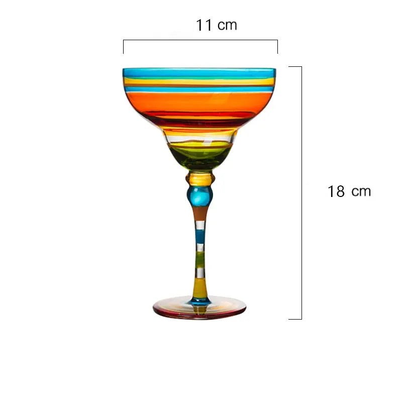 Moroccan Nights Nordic Stained Glass Goblets For Wine And Cocktails