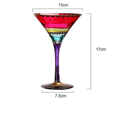 Moroccan Nights Nordic Stained Glass Goblets For Wine And Cocktails