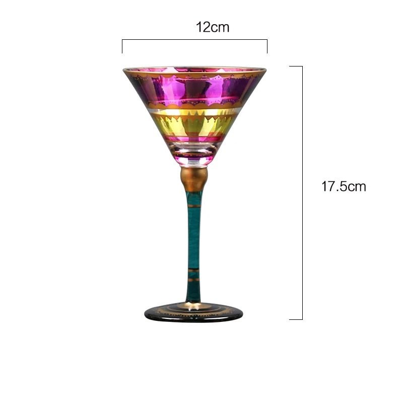 Moroccan Nights Nordic Stained Glass Goblets For Wine And Cocktails