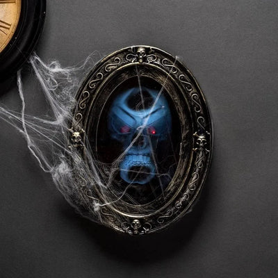 Motion Activated Skull Mirror Halloween Decor Spooky Magic Effect