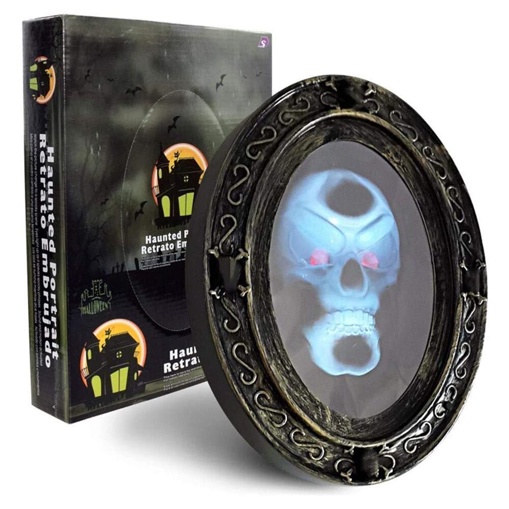 Motion Activated Skull Mirror Halloween Decor Spooky Magic Effect