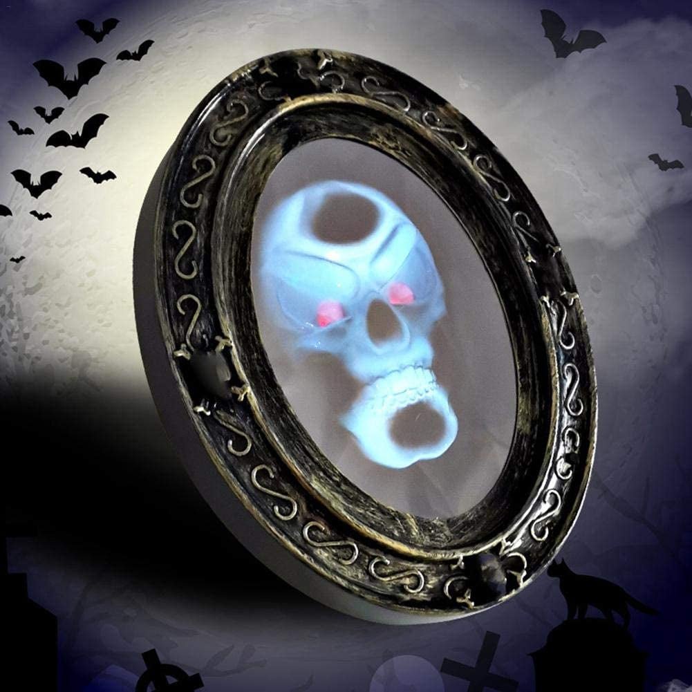 Motion Activated Skull Mirror Halloween Decor Spooky Magic Effect
