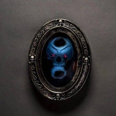 Motion Activated Skull Mirror Halloween Decor Spooky Magic Effect