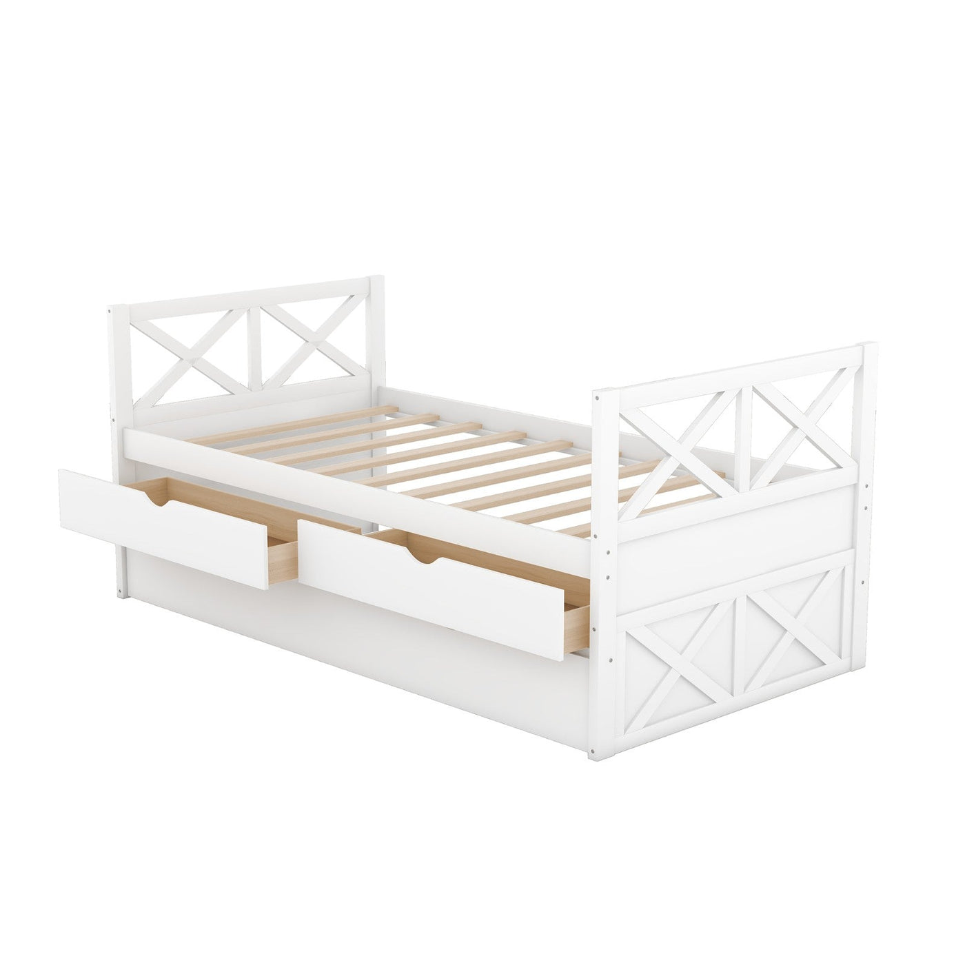 Multi-Functional Daybed With Storage Drawers And Trundle Bed