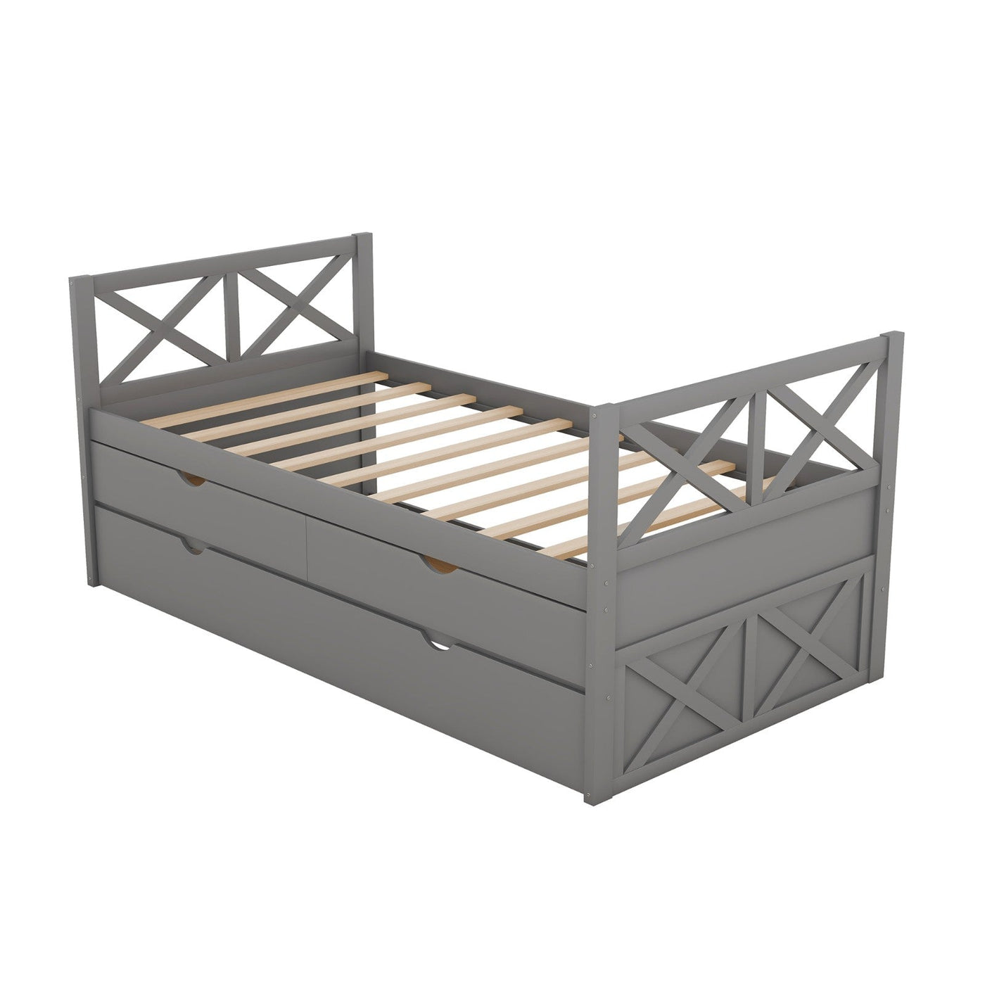 Multi-Functional Daybed With Storage Drawers And Trundle Bed