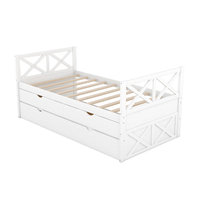 Multi-Functional Daybed With Storage Drawers And Trundle Bed