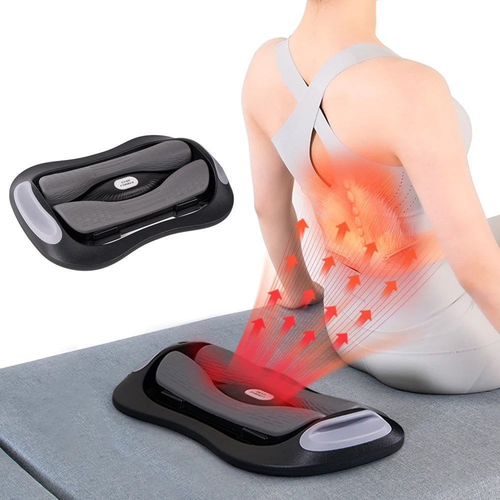 Lumbar Traction Device For Back Pain Relief Lower Back Stretcher And Massager