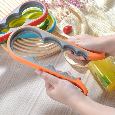 Manual Can Opener 4-in-1 Bottle Opener With Non-Slip Grip Easy Use