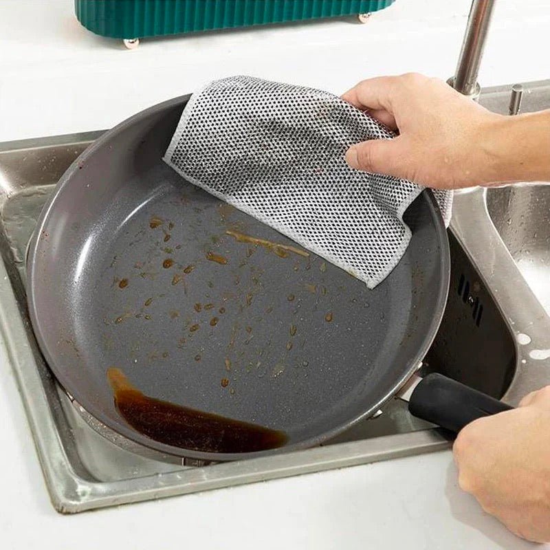 Multipurpose Wire Dishwashing Rag Reusable Wet Dry Cleaning Cloth