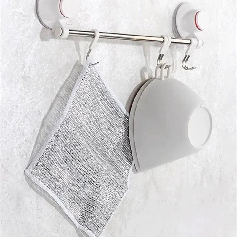 Multipurpose Wire Dishwashing Rag Reusable Wet Dry Cleaning Cloth