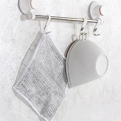 Multipurpose Wire Dishwashing Rag Reusable Wet Dry Cleaning Cloth