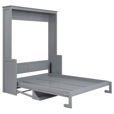 Murphy Queen Size Bed With Built-In Shelf For Space Saving