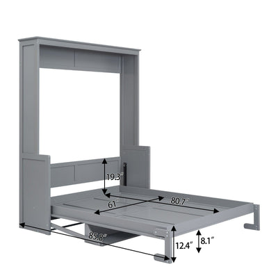 Murphy Queen Size Bed With Built-In Shelf For Space Saving