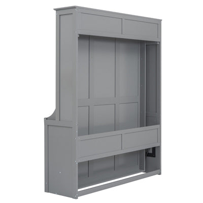 Murphy Queen Size Bed With Built-In Shelf For Space Saving