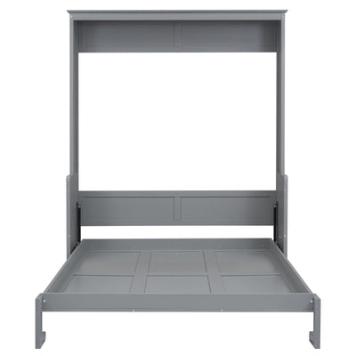 Murphy Queen Size Bed With Built-In Shelf For Space Saving