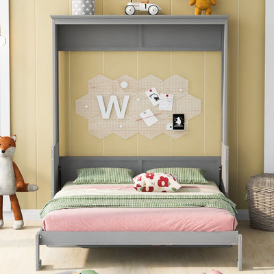 Murphy Queen Size Bed With Built-In Shelf For Space Saving