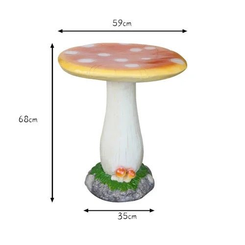 Mushroom Outdoor Garden Table And Chair Set For Balcony Courtyard