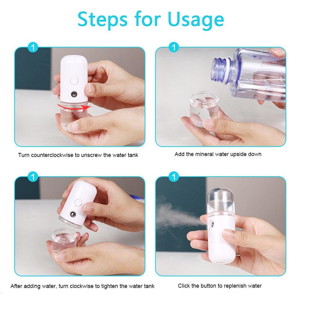 Nano Mist Sprayer Rechargeable Portable Facial Hydration Device