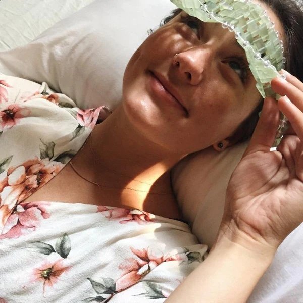 Natural Jade Eye Mask Cooling Hot Therapy Stone For Relaxation