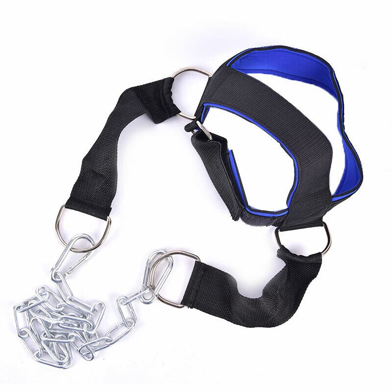 Neck Training Head Harness With Chain For Weight Lifting And Strength