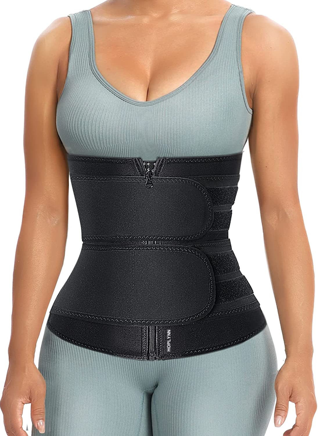 Neoprene Waist Trainer For Women Body Shaper With Two Belts