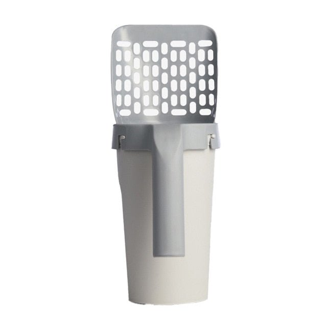 Cat Litter Shovel With Sifter And Waste Container For Easy Cleaning