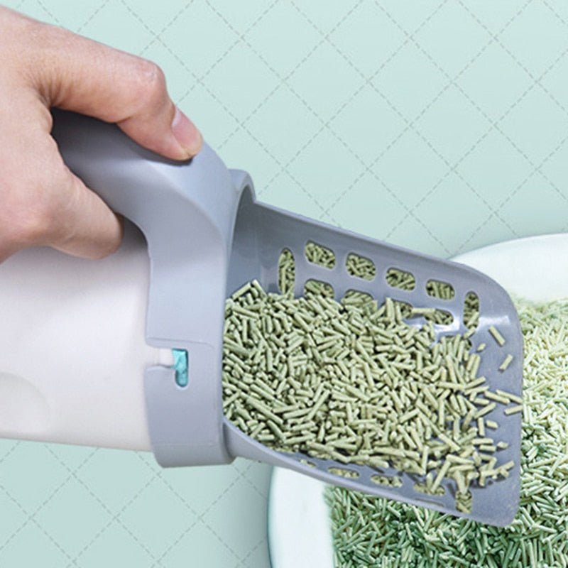 Cat Litter Shovel With Sifter And Waste Container For Easy Cleaning
