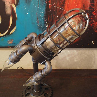 Steampunk Rocket Ship Lamp Industrial Vintage Style Lighting Fixture