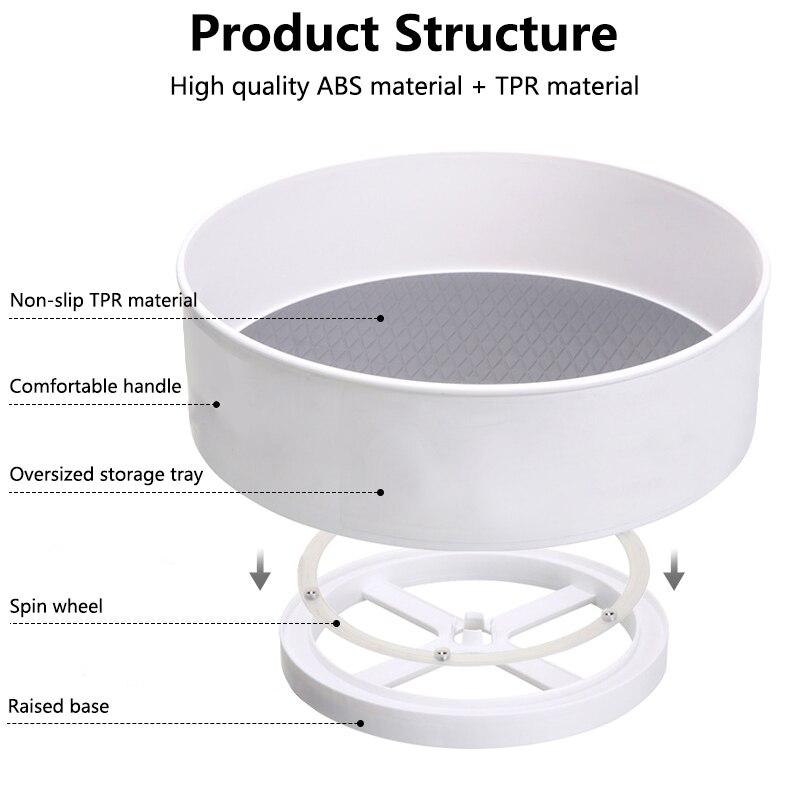 Rotating Kitchen Rack 360 Degree Non Slip Storage Organizer