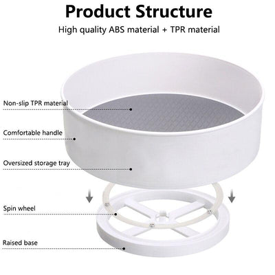 Rotating Kitchen Rack 360 Degree Non Slip Storage Organizer