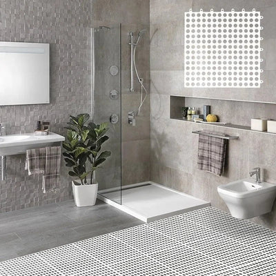 Non-Slip Bathroom Mat Large Waterproof Jigsaw Comfort For Shower And Bath