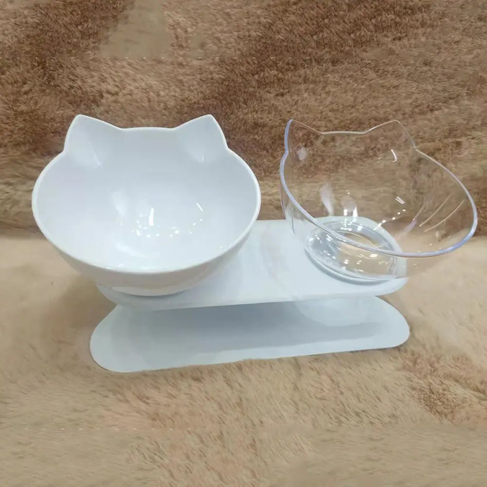 Non-Slip Dual Pet Feeding Bowls With Stand For Cats And Dogs