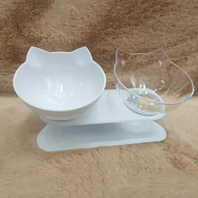 Non-Slip Dual Pet Feeding Bowls With Stand For Cats And Dogs