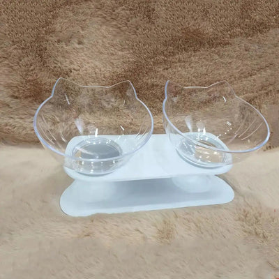 Non-Slip Dual Pet Feeding Bowls With Stand For Cats And Dogs